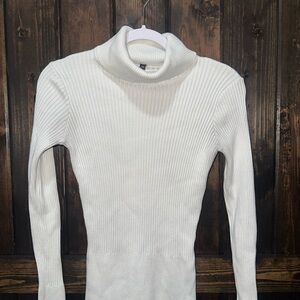 Elegant White Turtleneck Sweater